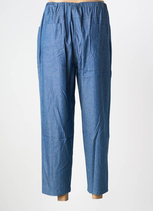 Pantalon droit taille élastique bleu FRANCK ANNA femme