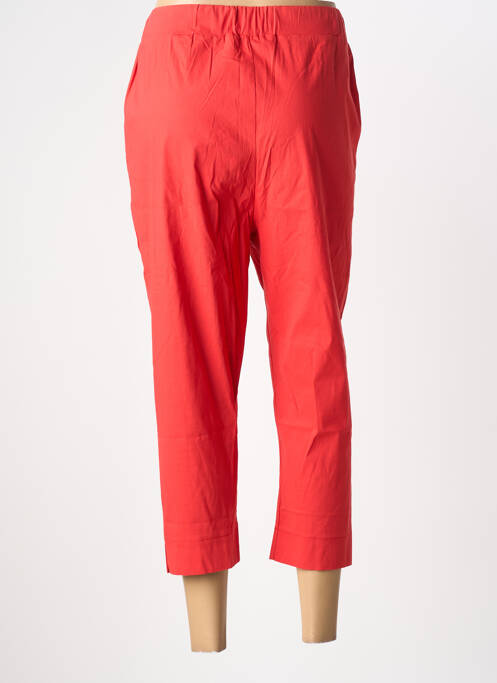Pantacourt coupe droite rouge FRANCK ANNA femme
