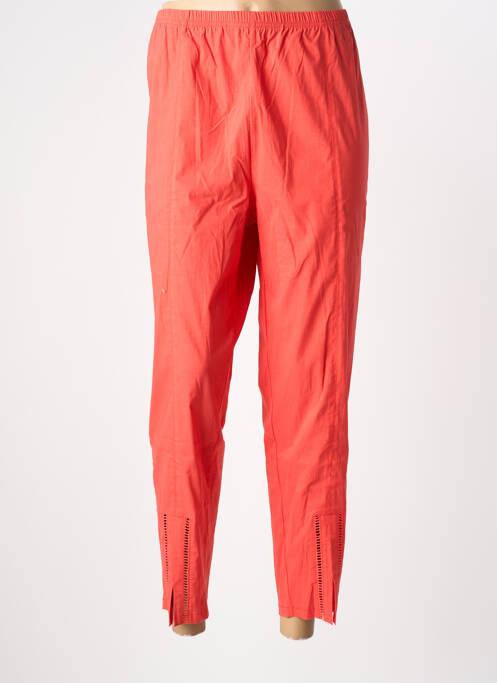 Pantalon 7/8 taille élastique rouge FRANCK ANNA femme