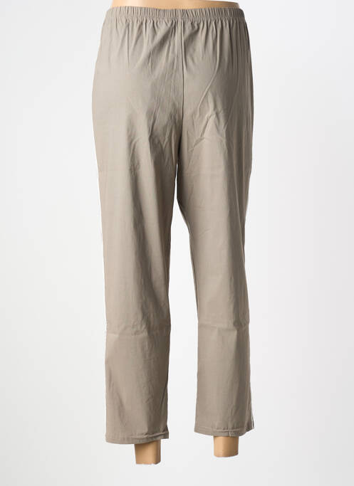 Pantalon 7/8 taille élastique beige FRANCK ANNA femme