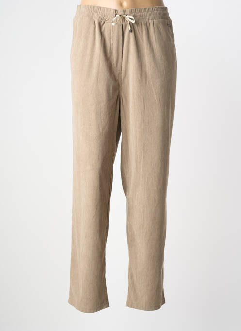 Pantalon droit stretch taille normale beige FRED SABATIER femme