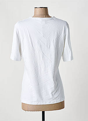 T-shirt col v manches courtes blanc PAUSE CAFE femme