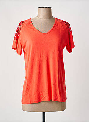 T-shirt coupe droite manches courtes orange FRED SABATIER femme