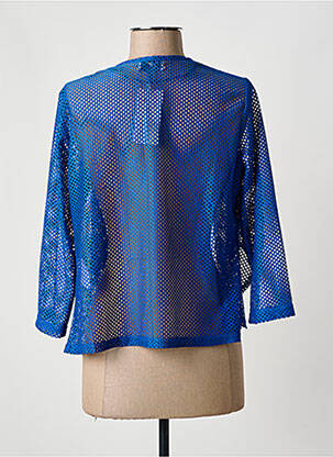 Boléro col v bleu IMPULSION femme
