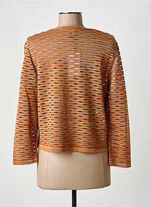 Gilet manches longues fermeture boutonnée sur le devant marron GREGORY PAT femme