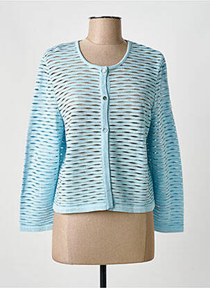 Gilet manches longues fermeture boutonnée sur le devant bleu GREGORY PAT femme