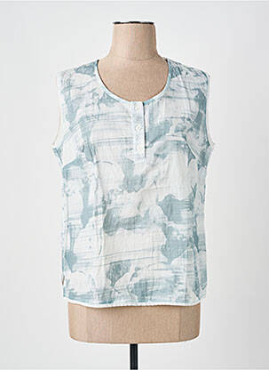 Top imprimé fantaisie sans manche gris MERI & ESCA femme