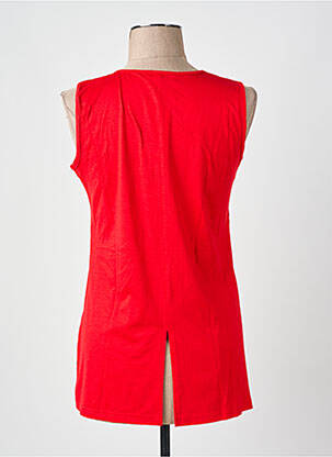 Top imprimé fantaisie sans manche rouge MERI & ESCA femme