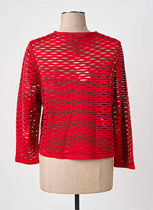 Gilet manches longues fermeture boutonnée sur le devant rouge GREGORY PAT femme