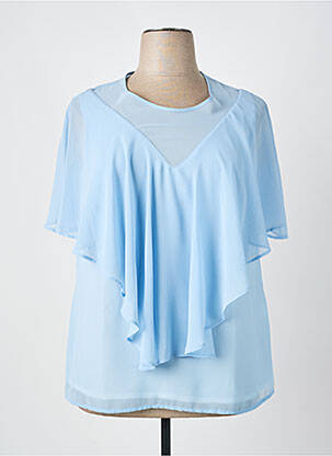 Top coupe fluide manches longues bleu GREGORY PAT femme