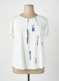 Top manches courtes manches courtes blanc FRED SABATIER femme