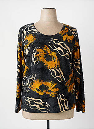 Pull col rond manches longues gris FRED SABATIER femme
