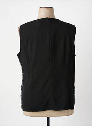 Top imprimé fantaisie sans manche noir FRED SABATIER femme