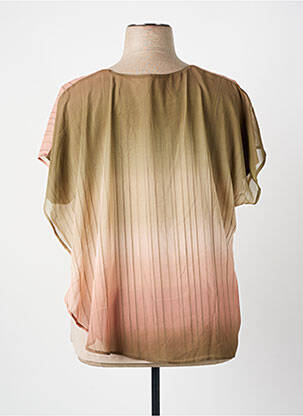 Top imprimé fantaisie manches courtes beige MERI & ESCA femme