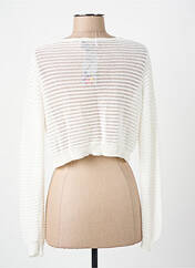 Gilet manches longues blanc COULEURS DU TEMPS femme seconde vue