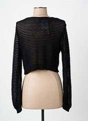 Gilet manches longues noir COULEURS DU TEMPS femme seconde vue