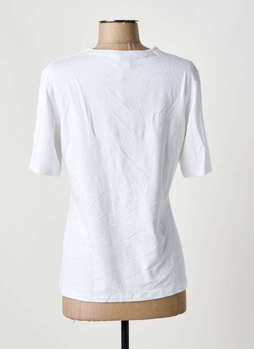 T-shirt col v manches courtes blanc PAUSE CAFE femme