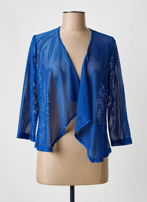 Boléro col v bleu IMPULSION femme