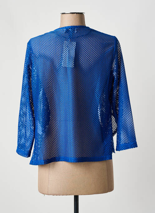 Boléro col v bleu IMPULSION femme