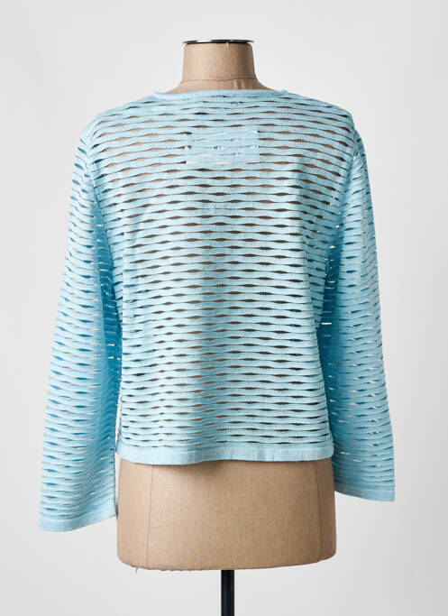 Gilet manches longues fermeture boutonnée sur le devant bleu GREGORY PAT femme