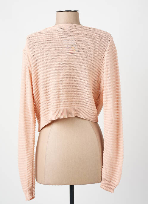 Gilet manches longues coupe cintrée rose COULEURS DU TEMPS femme