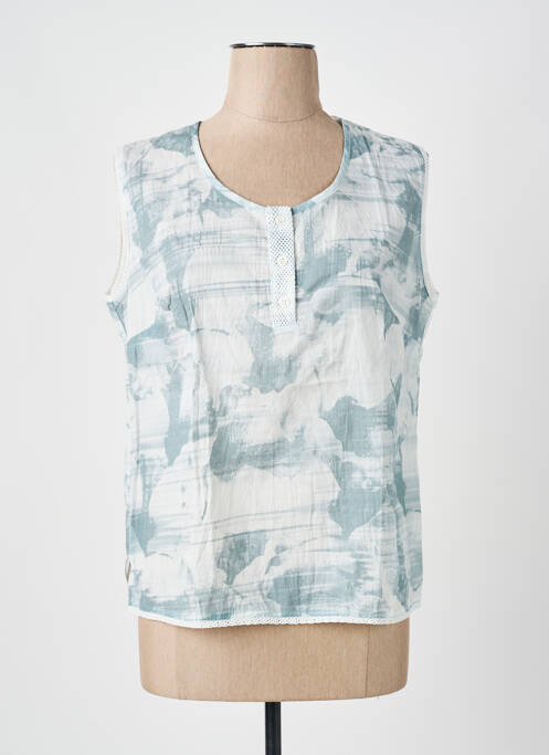Top imprimé fantaisie sans manche gris MERI & ESCA femme