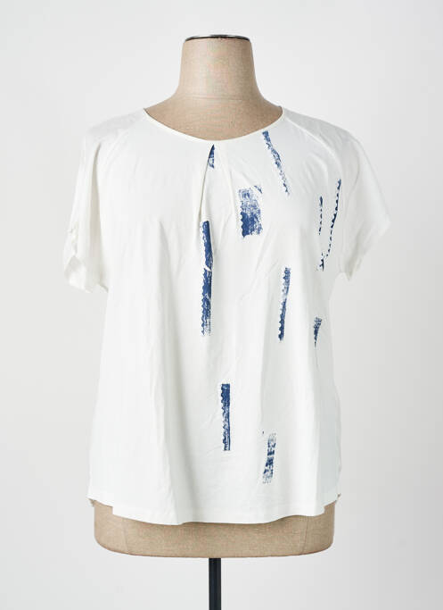 Top manches courtes manches courtes blanc FRED SABATIER femme