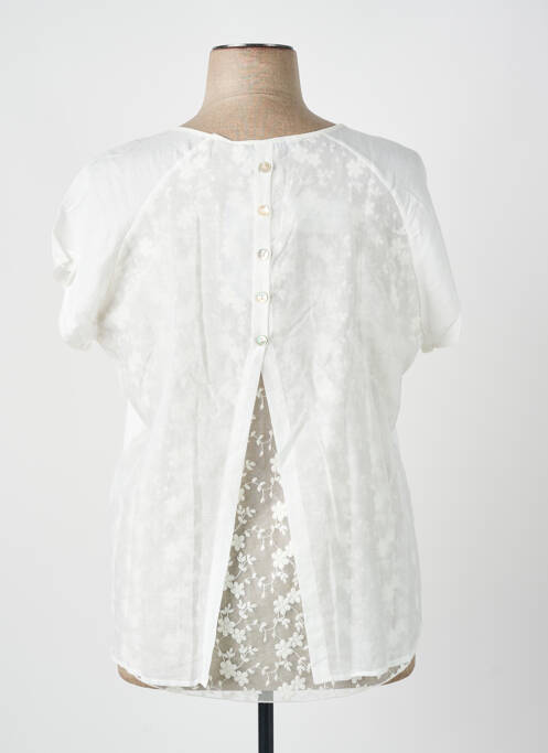 Top manches courtes manches courtes blanc FRED SABATIER femme