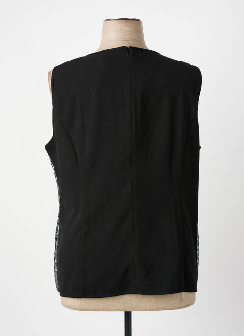 Top imprimé fantaisie sans manche noir FRED SABATIER femme