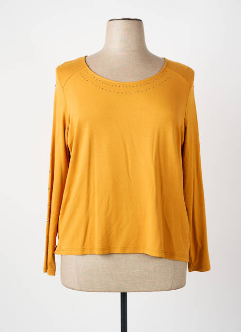T-shirt manches longues manches longues jaune PAUSE CAFE femme