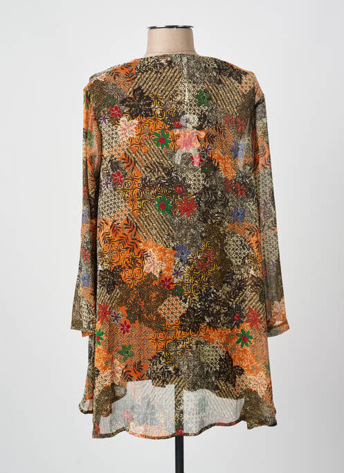 Tunique manches longues marron FRANCK ANNA femme