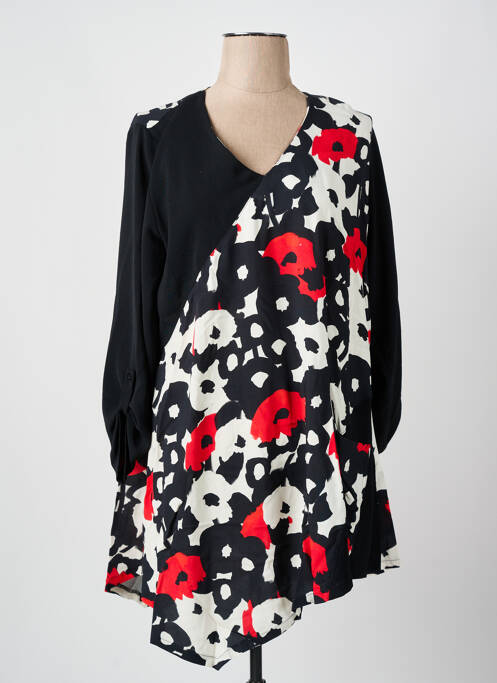 Tunique manches longues noir FRANCK ANNA femme