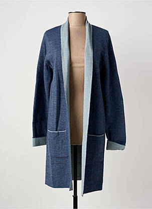 Gilet manches longues stretch bleu L'ATELIER D'ANNA femme