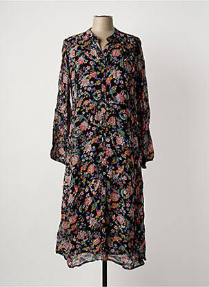 Robe longue manches longues manches longues noir AGATHE & LOUISE femme