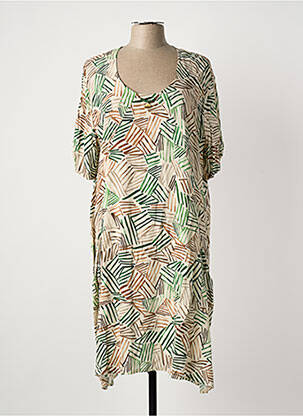 Robe mi-longue beige FRANCK ANNA femme