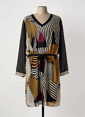 Robe mi-longue noir COULEURS DU TEMPS femme seconde vue