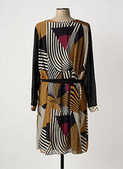 Robe mi-longue noir COULEURS DU TEMPS femme seconde vue