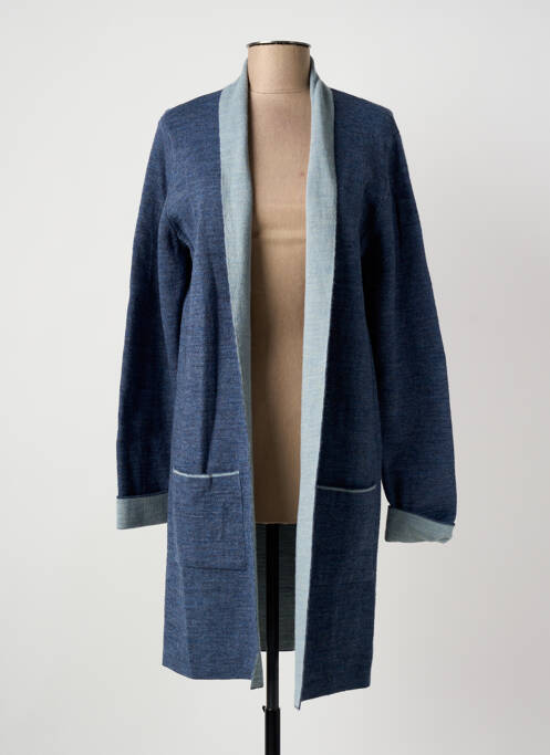 Gilet manches longues stretch bleu L'ATELIER D'ANNA femme