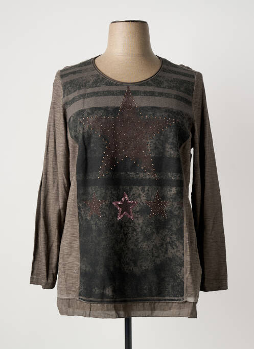 T-shirt manches longues manches longues marron MERI & ESCA femme