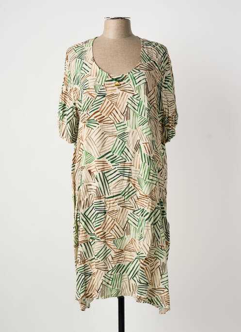 Robe mi-longue beige FRANCK ANNA femme