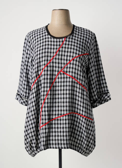 Tunique manches longues noir FRANCK ANNA femme