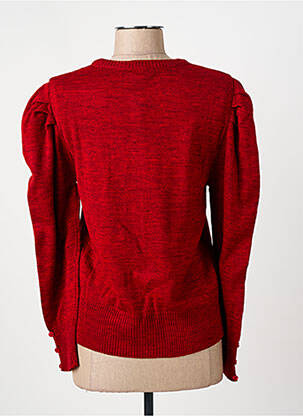 Gilet manches longues col rond rouge AGATHE & LOUISE femme