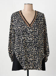 Blouse manches longues manches longues noir FRANCK ANNA femme