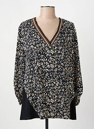 Blouse manches longues manches longues noir FRANCK ANNA femme