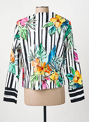 Veste chic fermeture boutonnée sur le devant blanc PAUSE CAFE femme