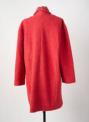 Manteau long coupe droite sans capuche orange C'EST BEAU LA VIE femme