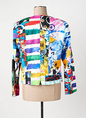 Veste chic col v bleu PAUSE CAFE femme