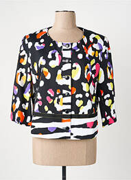 Veste chic fermeture boutonnée sur le devant noir PAUSE CAFE femme