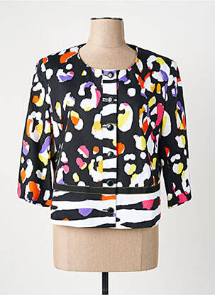 Veste chic fermeture boutonnée sur le devant noir PAUSE CAFE femme