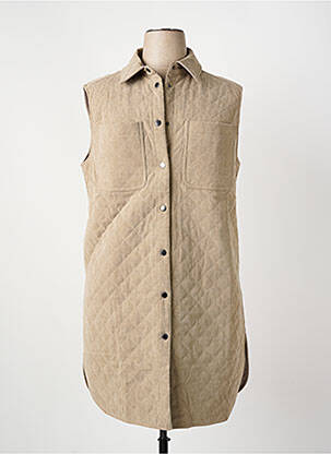 Veste casual coupe droite beige FRED SABATIER femme